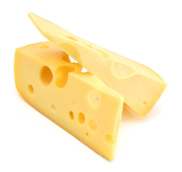 istock piece of cheese isolated on a white background 1077658032