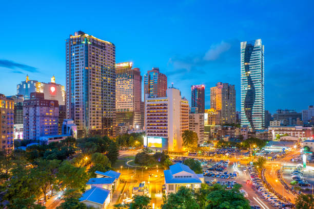 istock night view of taichung city 1077665228