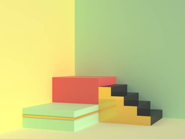 istock Minimal podium background in pastel colours. 1077665604