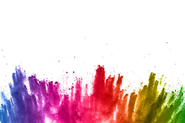 istock abstract powder splatted background. Colorful powder explosion on white background. Colored cloud. Colorful dust explode. Paint Holi. 1077673508