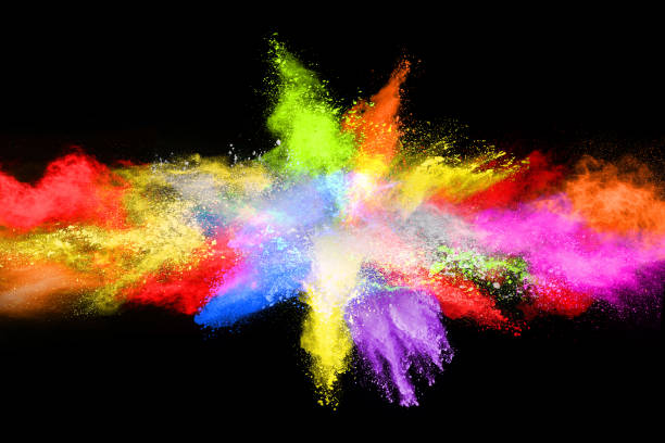 istock abstract colored dust explosion on a black background.abstract powder splatted background,Freeze motion of color powder exploding/throwing color powder, multicolored glitter texture. 1077673938