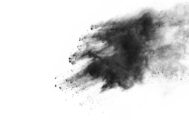 istock particles of charcoal on white background,abstract powder splatted on white background,Freeze motion of black powder exploding or throwing black powder. 1077677472