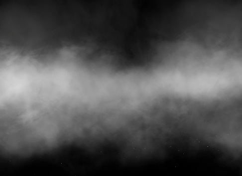 White smoke over black background