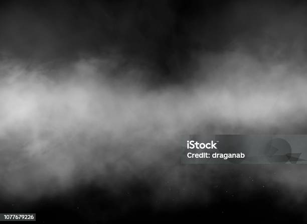 Black And White Smoke Stock Photo - Download Image Now - Fog, Smoke - Physical Structure, Black Background