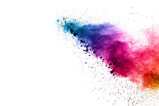 istock abstract powder splatted background. Colorful powder explosion on white background. Colored cloud. Colorful dust explode. Paint Holi. 1077681772