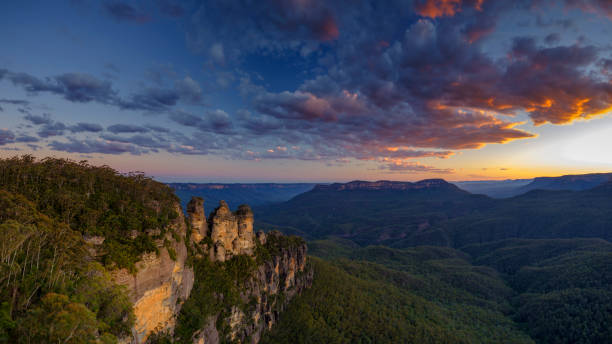 istock The Three Sisters in the Blue Mountains, NSW, Australia 1077686816
