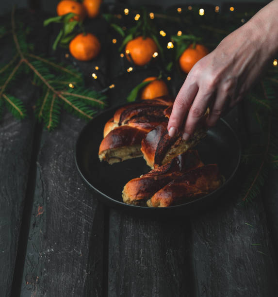 sweet bread and tangerines