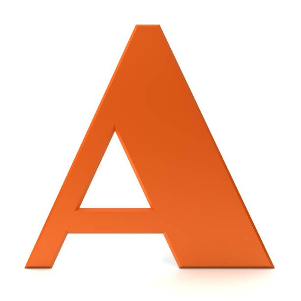 istock letter a orange 3d sign symbol icon 1077708152