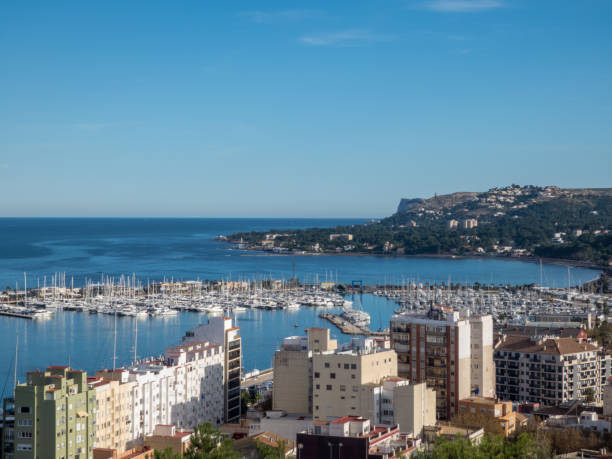 istock Boat harbour and ferry port in Denia, Spain 1077711780