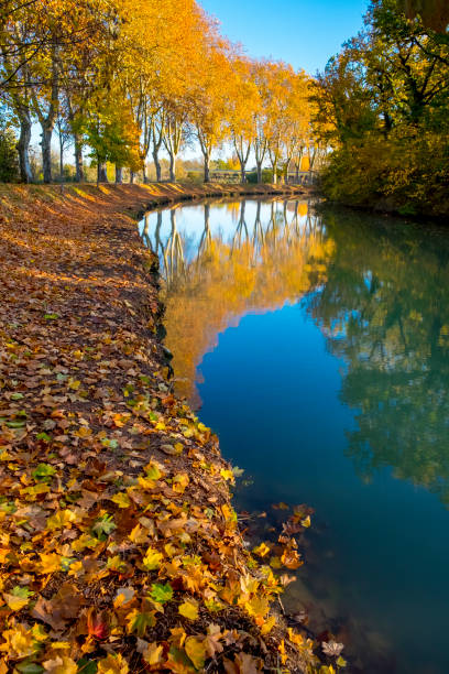 The Canal du Midi during the autumn, in the south of France