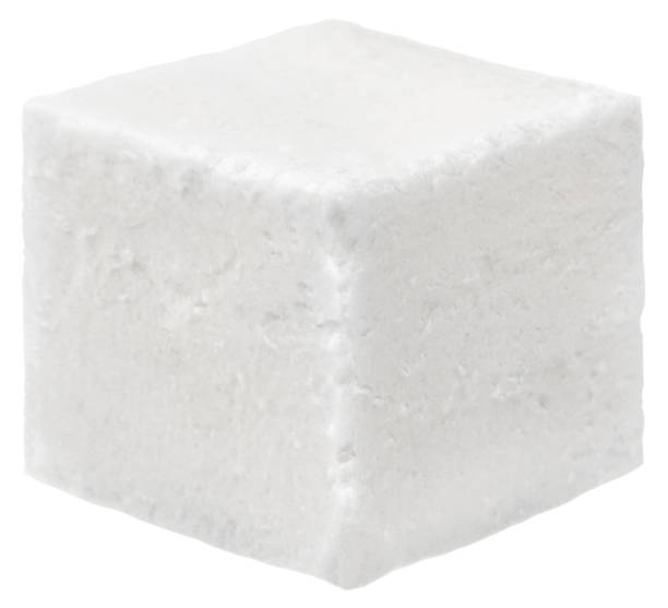 istock Cube of soft cheese isolated on a white background. With clipping path 1077720504