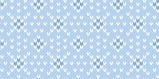 Vector illustration of lue and white traditional sweater seamless pattern