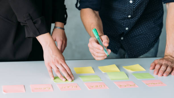 istock business man woman memos notes planning brainstorm 1077723654