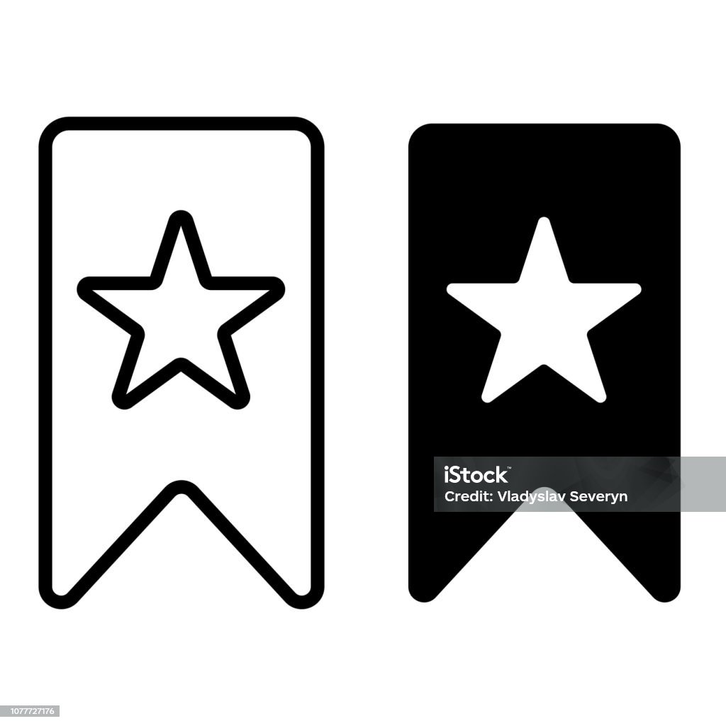 Bookmark glyph icon Bookmark glyph icon on a white background, can be used in design, printing, etc. Icon Symbol stock vector
