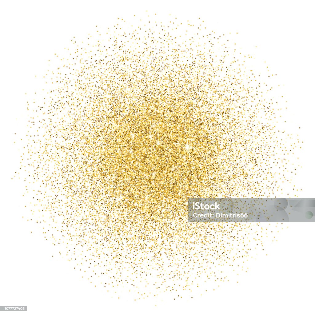 Gold glitter gradient stack Glitter stock vector