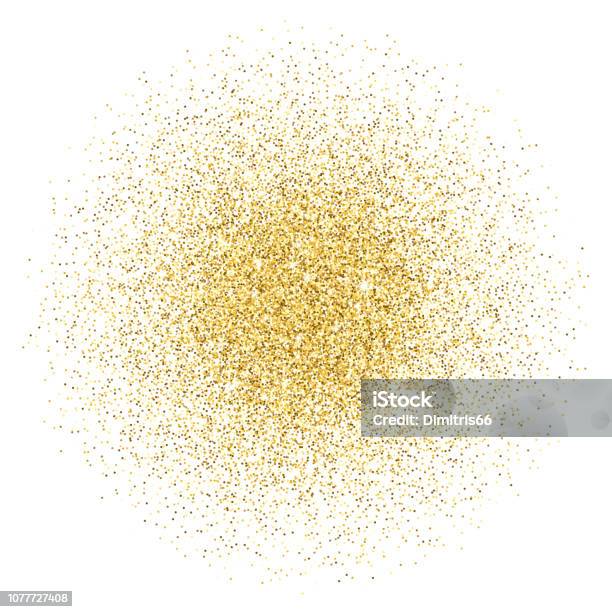Gold Glitter Gradient Stack Stock Illustration - Download Image Now - Glitter, Gold - Metal, Glittering