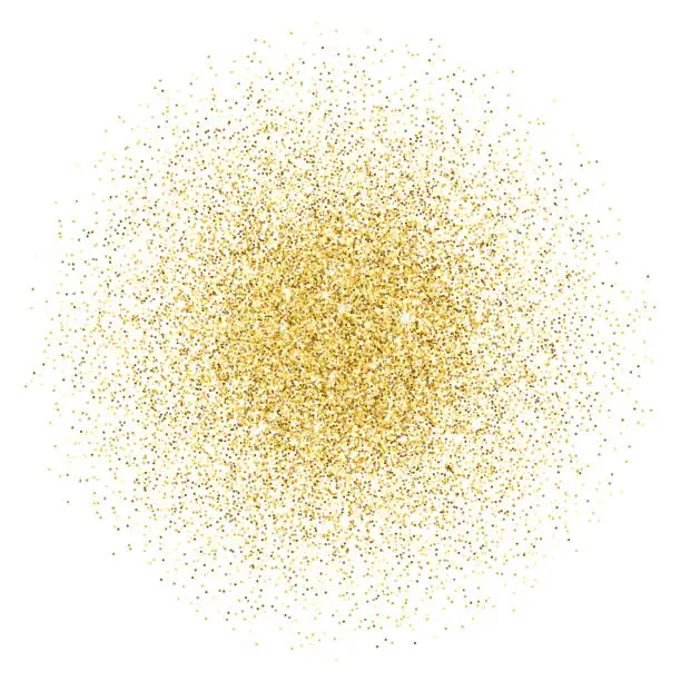 Vector illustration of Gold glitter gradient stack