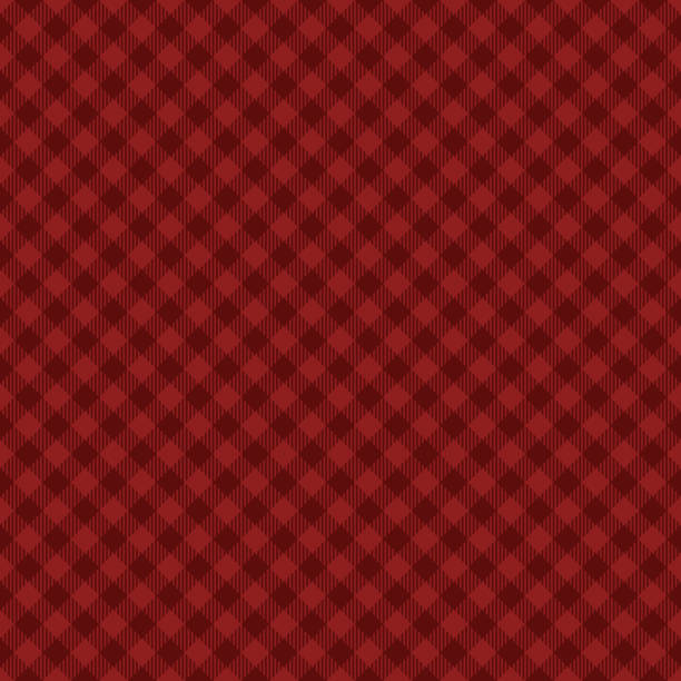 Argyle de bûcheron rouge fond - Illustration vectorielle