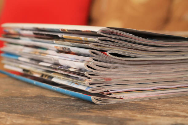 istock Magazines on the wooden table 1077731102