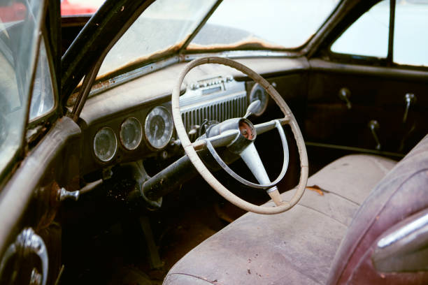 istock Abandoned vintage car 1077738242