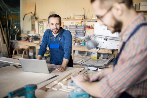 istock Modern Carpenters Shop 1077741340