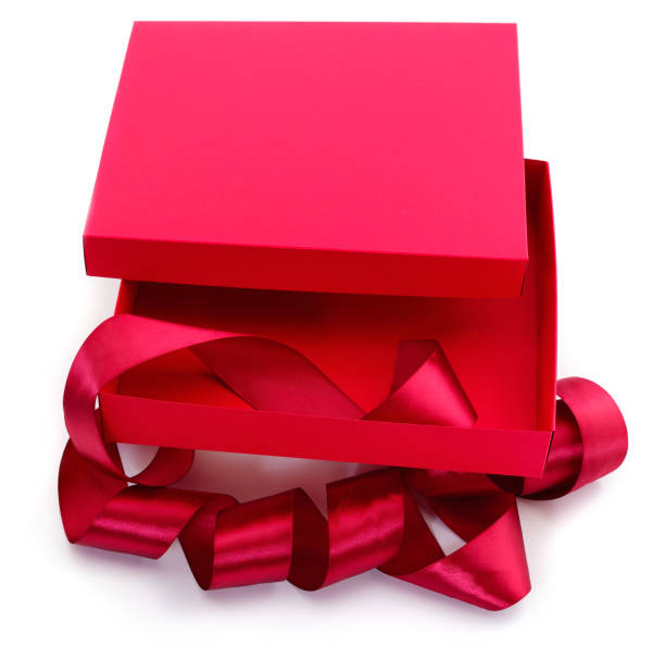 istock Red gift box with red ribbon 1077741712
