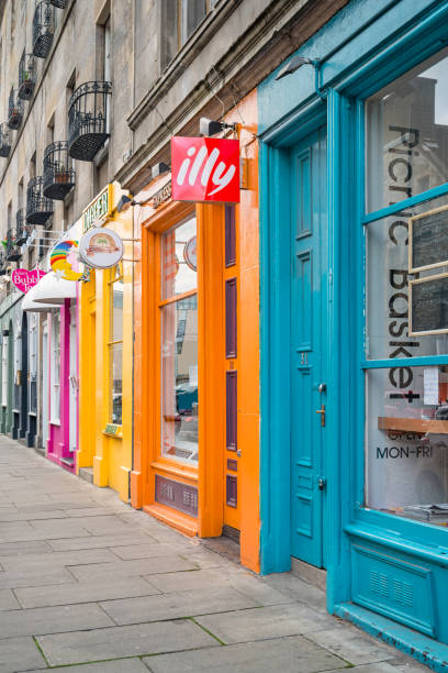 istock Colorful storefronts in downtown Edinburgh Scotland 1077751318