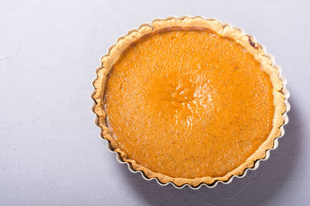 istock Homemade american traditional pumpkin pie 1077758680