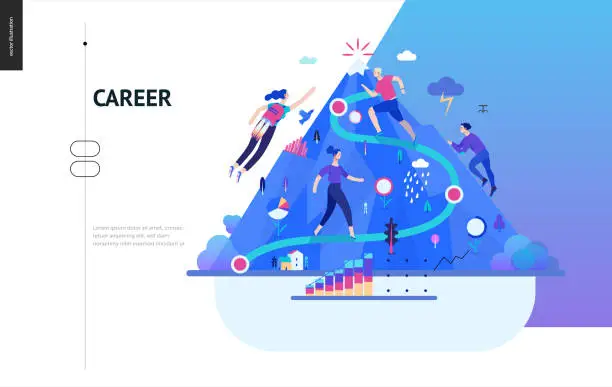Vector illustration of Business series - career web template