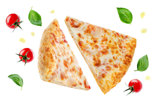 istock Pizza with cheese and tomato sauce isolated 1077760502