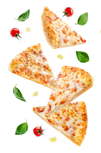 istock Pizza with cheese and tomato sauce isolated 1077760508