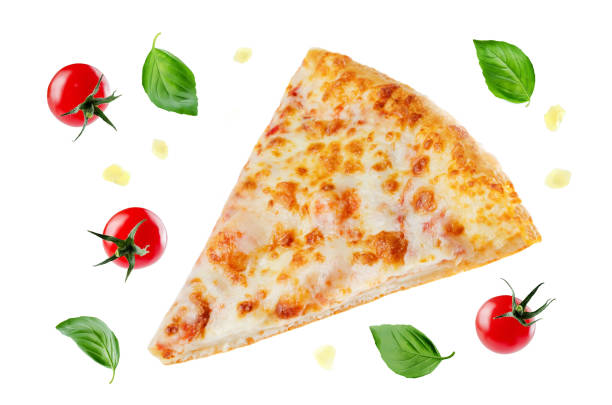 istock Pizza with cheese and tomato sauce isolated 1077760510