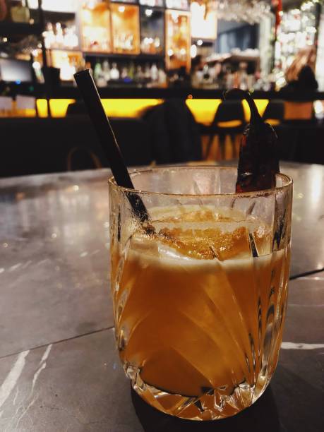 istock Cocktail glass at a bar 1077763298
