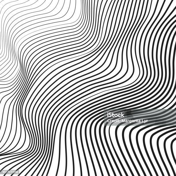 Modèle De Vague Noir Et Blanc Squiggle Vector Agitant Les Lignes Dynamiques Abstrait Art Op Design Fond De Tech Sécoulant Des Formes Donde Simples Illusion Conceptuelle Moderne Eps10 Illustration Vecteurs libres de droits et plus d'images vectorielles de Isoligne