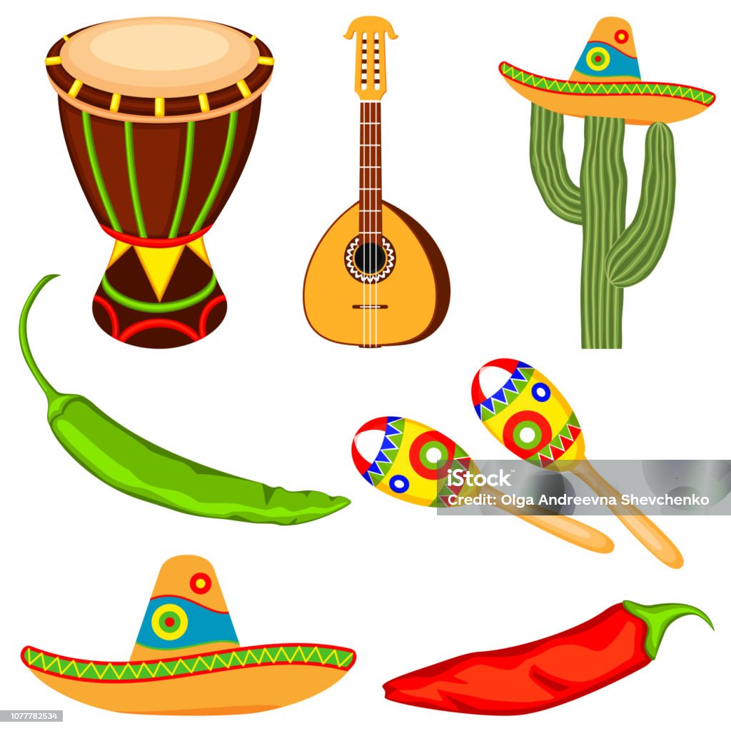 Ilustración de Conjunto De Música Mexicana De Dibujos Animados Coloridos y  más Vectores Libres de Derechos de Arte cultura y espectáculos - iStock