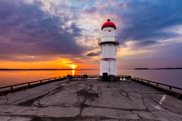 istock Lac St Louis and lighthouse Lachine Quebec. 1077782904