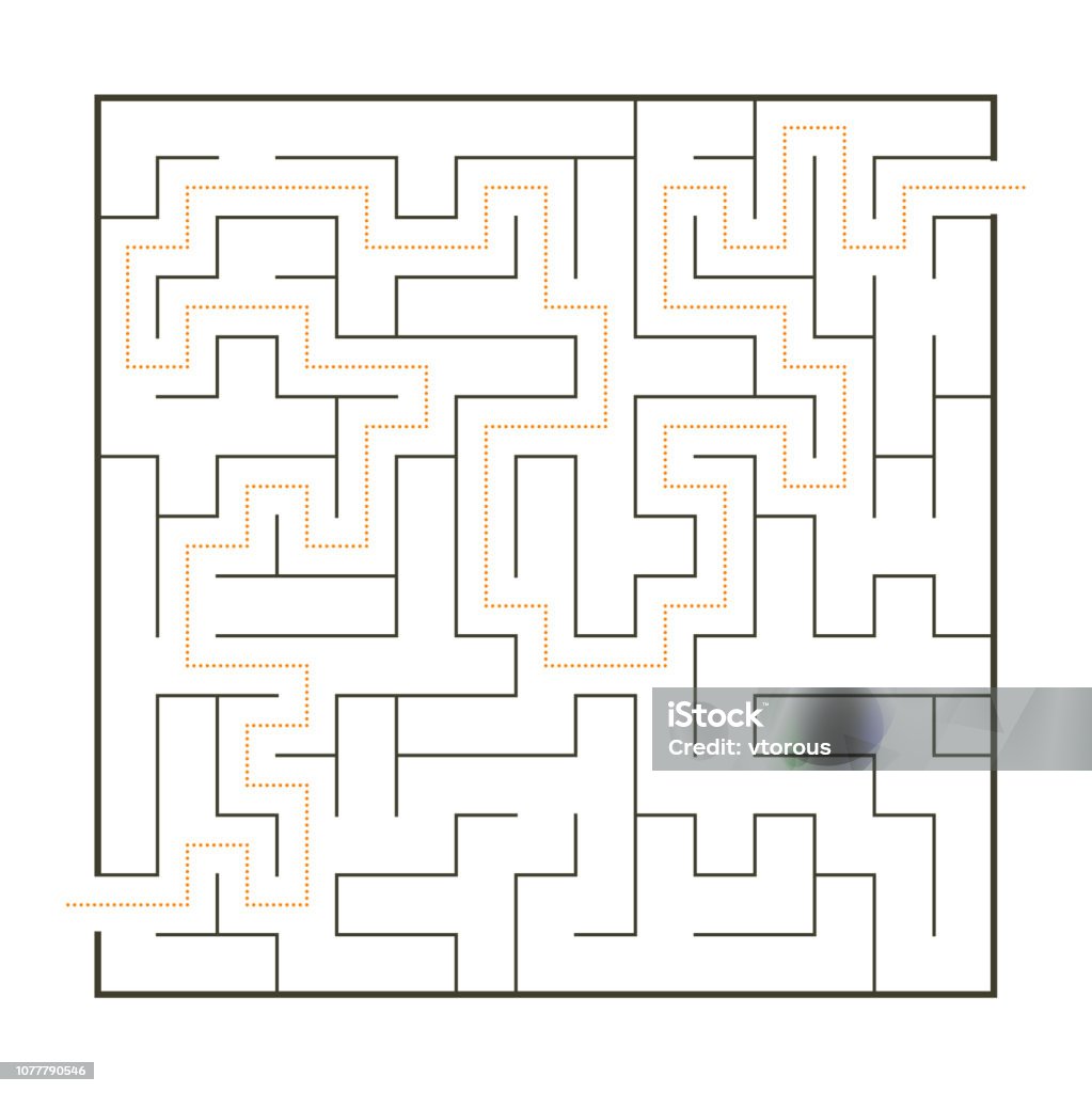 Simple Maze Stock Illustration - Download Image Now - Abstract ...