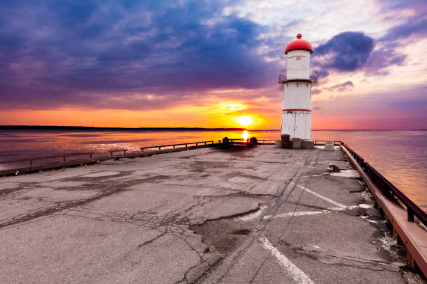 istock Lac St Louis and lighthouse Lachine Quebec. 1077792744