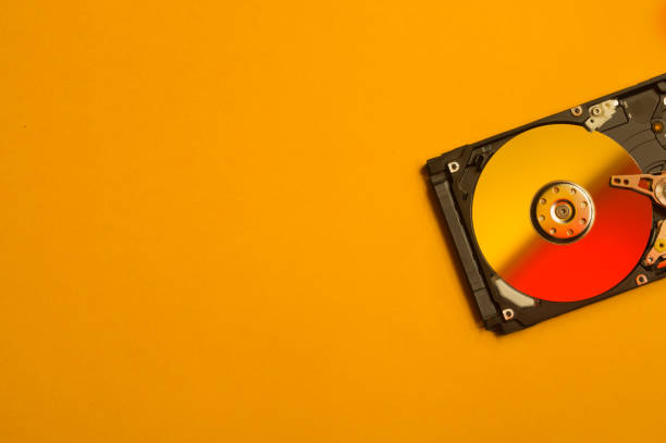 istock Colorful hdd. open hard disk drive. the concept of data storage. data array. hard drive from the computer. copy space 1077808610