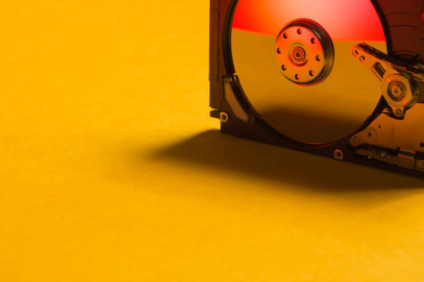 istock Colorful hdd. open hard disk drive. the concept of data storage. data array. hard drive from the computer. copy space 1077812916