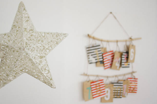 istock Christmas star and advent calendar 1077827088