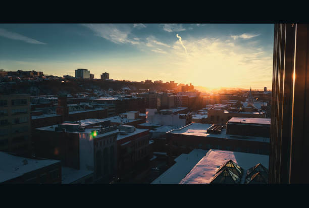 istock Beautiful Quebec city sunset landscape 1077832130