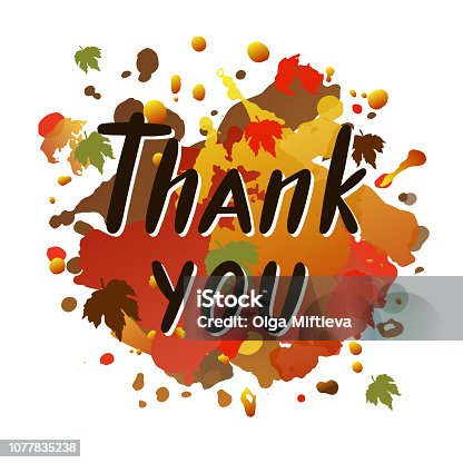 istock Vector illustration of thank you for typography poster, flyer, banner, greeting card or postcard. 1077835238