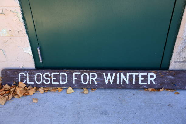 Closed for winter sign