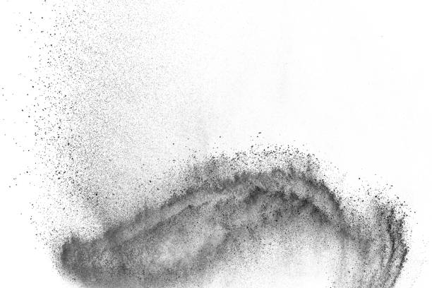 istock Freeze motion of black particles. 1077838836
