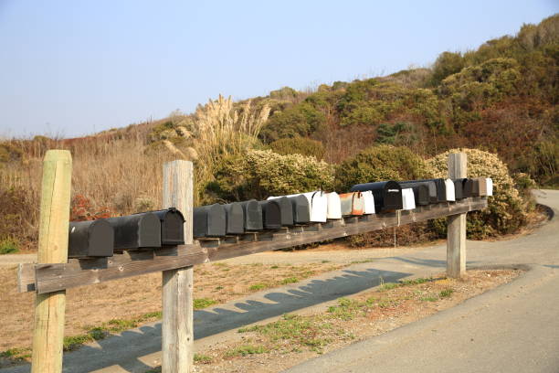 istock Mailboxes in a row, Martin's Beach-California 1077839602