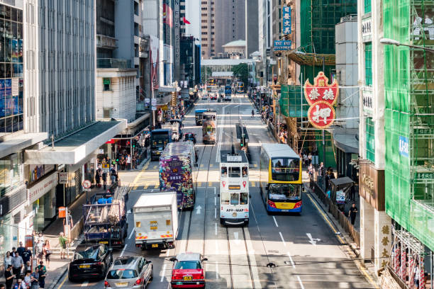 istock Street, central, Hong Kong 1077847128