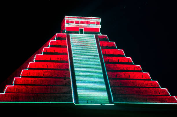 Mayan Pyramid isolated on white background. 3D render
