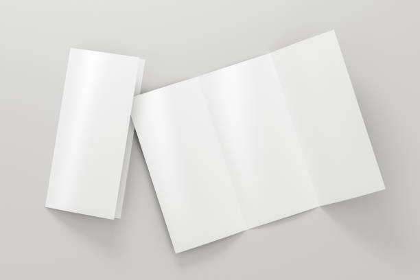 istock Blank trifold brochure A4 booklet 1077850042