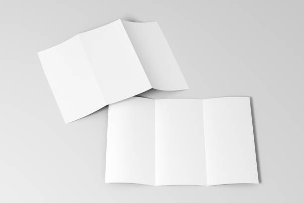 istock Blank trifold brochure A4 booklet 1077850124